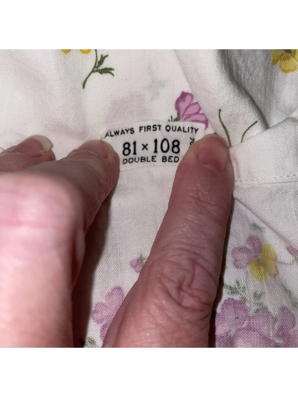 Vintage Floral Flat Sheet J C Penny’s 81” X 108” Double Bed 2 Pillowcases